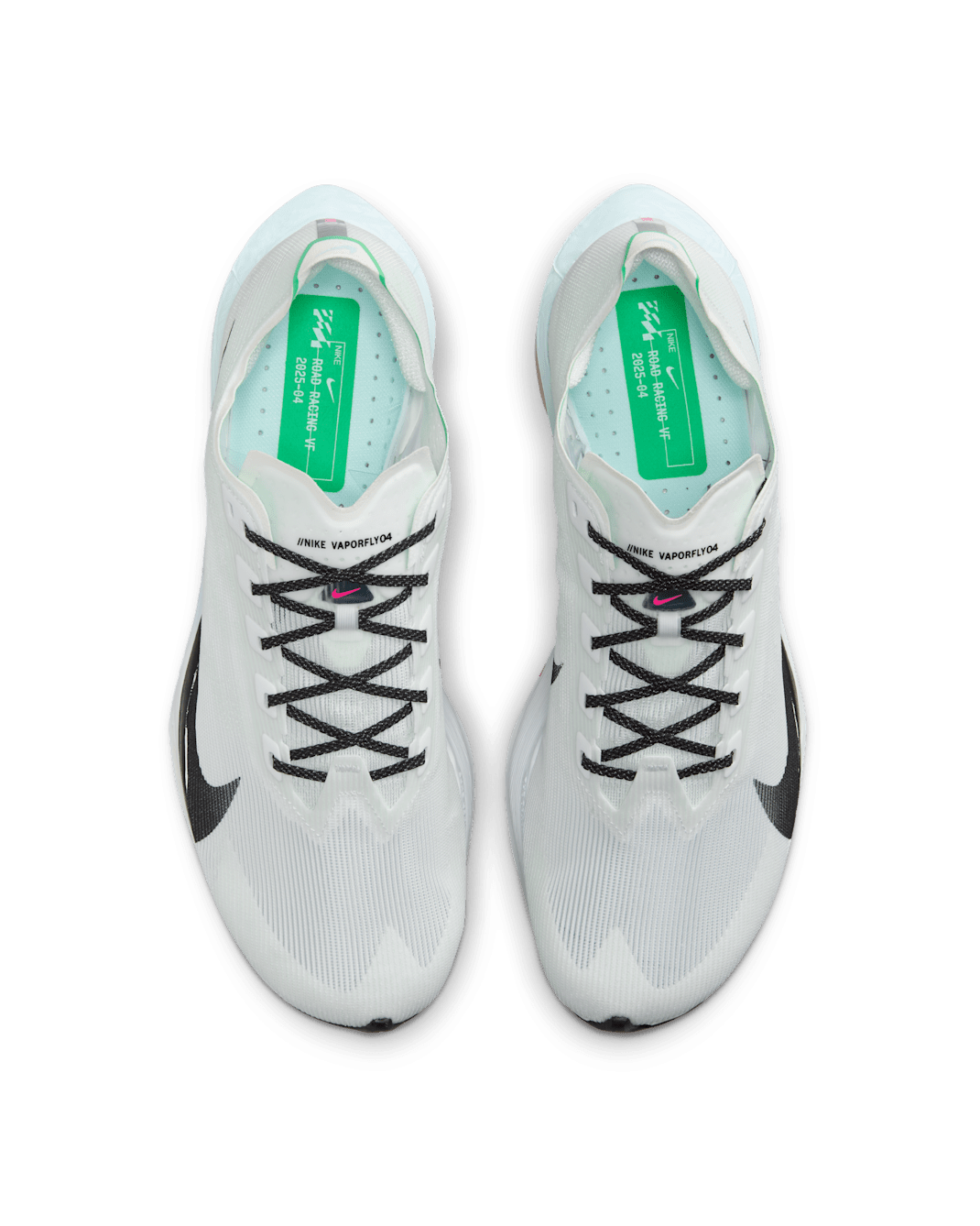 Nike Vaporfly 4 Road Racing Shoes - White/Hyper Pink/Mint Foam/Black - 2