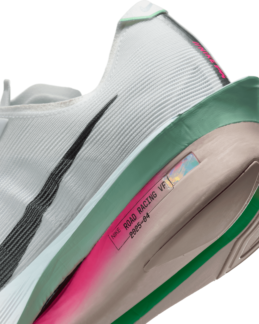 Nike Vaporfly 4 Road Racing Shoes - White/Hyper Pink/Mint Foam/Black - 6