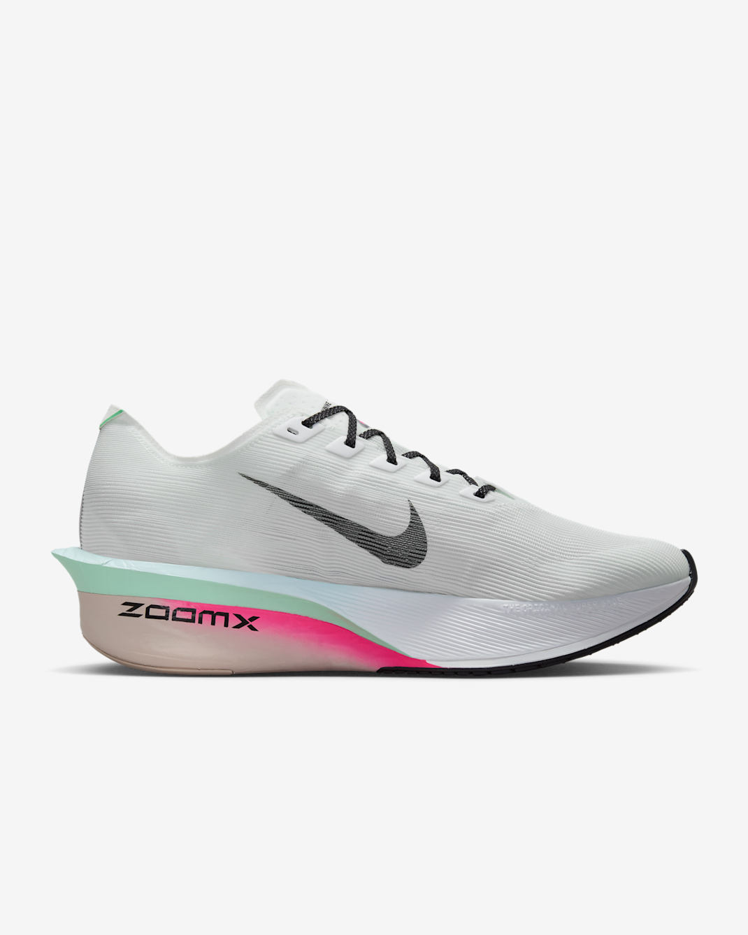 Nike Vaporfly 4 Road Racing Shoes - White/Hyper Pink/Mint Foam/Black - 1