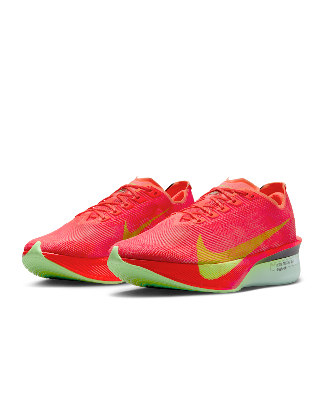Nike Vaporfly 4 Road Racing Shoes - Bright Crimson/Mint Foam/Cave Purple/Lime Blast - 3