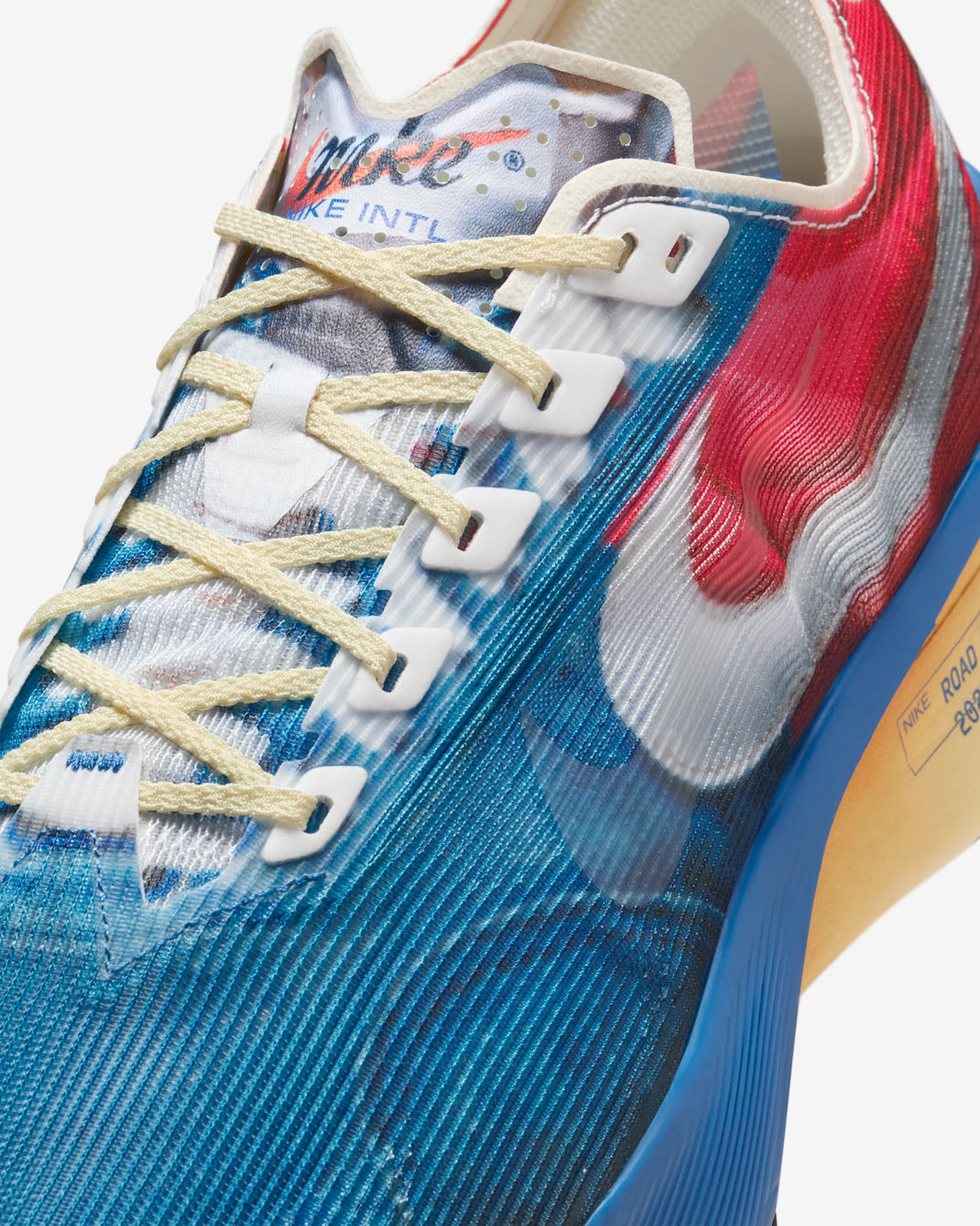 Nike Vaporfly 4 Road Racing Shoes - Multi-Colour/Mountain Blue/Fire Red/Clear - 5