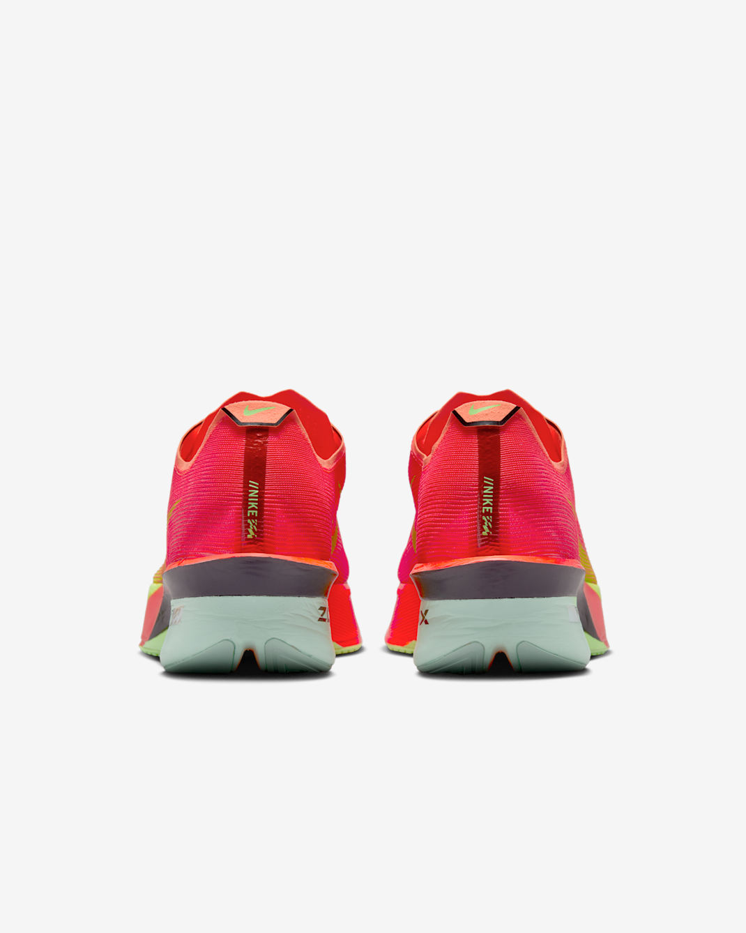 Nike Vaporfly 4 Road Racing Shoes - Bright Crimson/Mint Foam/Cave Purple/Lime Blast - 4