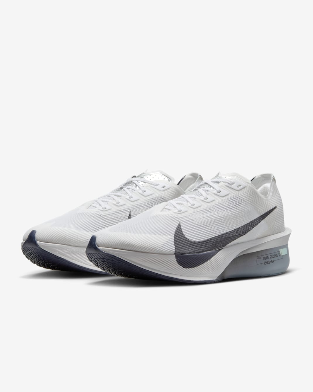 Nike Vaporfly 4 Road Racing Shoes - White/Obsidian Mist/Pure Platinum/Gridiron - 3