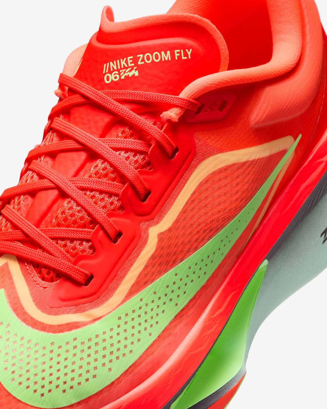 Nike Zoom Fly 6 - Bright Crimson/Lime Blast/Mint Foam/Cave Purple - Image 05
