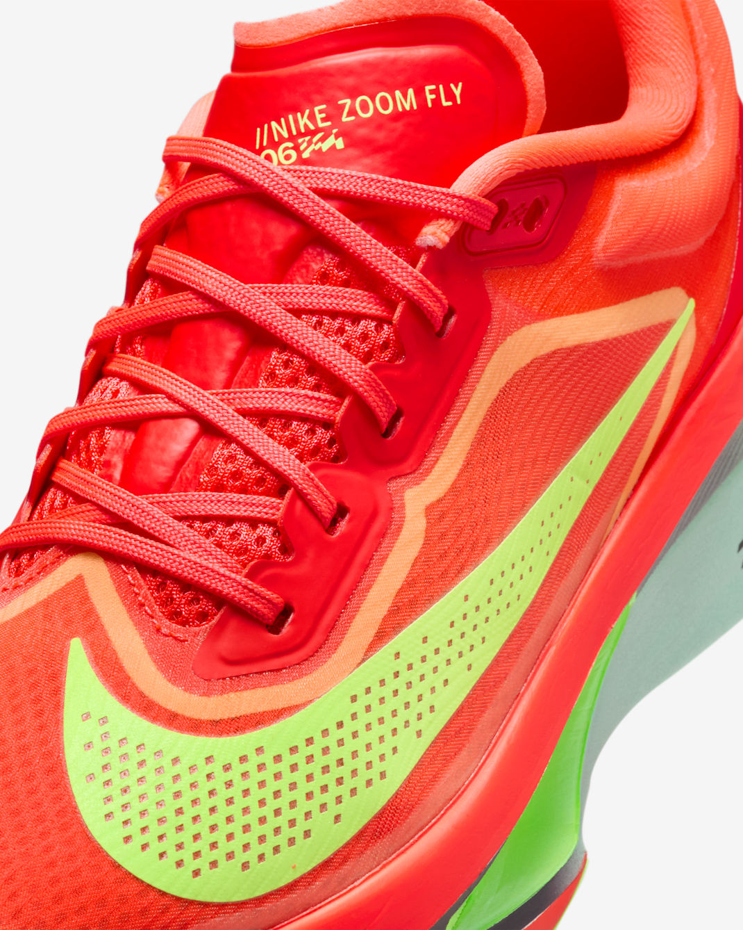 Nike Zoom Fly 6 - Bright Crimson/Lime Blast/Mint Foam/Cave Purple - Image 05